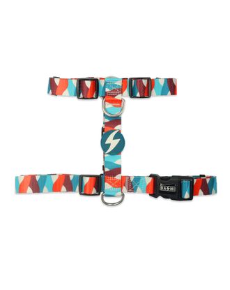 Dashi Mojo Back Harness - regulowane szelki guard dla psa, wzór w kolorowe fale