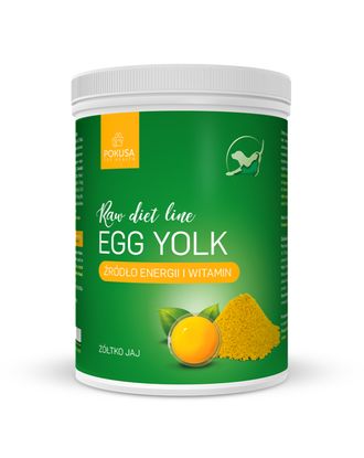 Pokusa RawDiet Egg Yolk - żółtko jaj kurzych, bogate źródło energii, witamin, minerałów oraz kwasów tłuszczowych - 800g