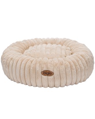 Biglo Cobe Donut Beige - mięciutkie, puszyste i antystresowe legowisko dla psa, beżowe