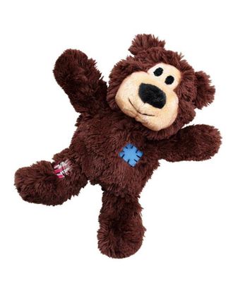 KONG Wild Knots Bears Dark Brown - ciemnobrązowy miś dla psa, ze sznurem wewnątrz i piszczałką 