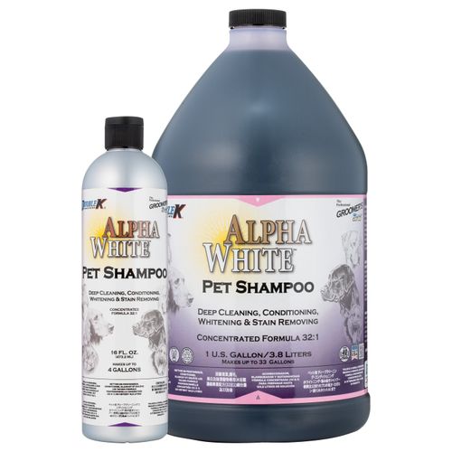 Double K Alpha White Shampoo - szampon wybielający dla białych psów, kotów, koni, koncentrat 1:32