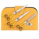 Geib Crab Lefty Scissors Set Level 1 8,5" - zestaw profesjonalnych nożyczek i degażówek z japońskiej stali nierdzewnej, 3 sztuki
