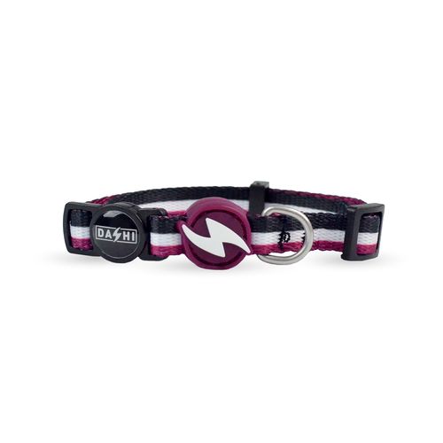 Dashi Stripes Purple & Black Cat Collar - obroża dla kota, paski fioletowo-czarne
