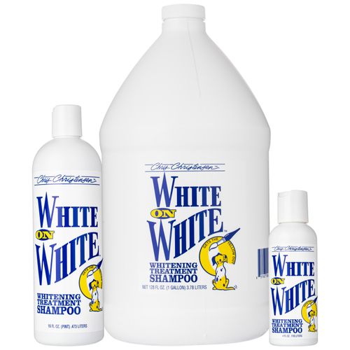 Chris Christensen White on White Shampoo szampon wybielający dla psów o białej i jasnej sierści.