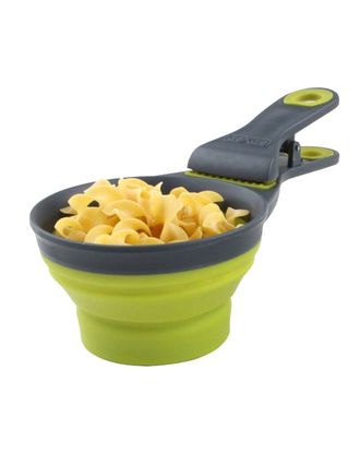 Dexas Collapsible KlipScoop 3w1 Small 118ml - składana miarka do karmy, z klipsem do zamykania worka, mała, zielona