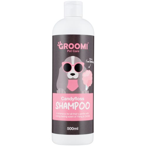 Groomi Candyfloss Shampoo 500 ml - delikatny szampon dla psa, o zmysłowym zapachu Ylang Ylang i orchidei