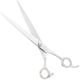 P&W Alfa Omega Scissors - profesjonalne nożyczki groomerskie z krótkim uchwytem, proste