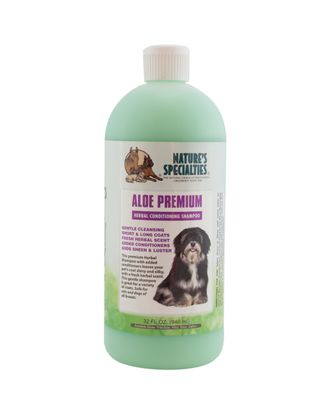 Nature's Specialties Aloe Premium Shampoo - ziołowo-aloesowy szampon do długiej sierści psa i kota, koncentrat 1:16 - 946ml