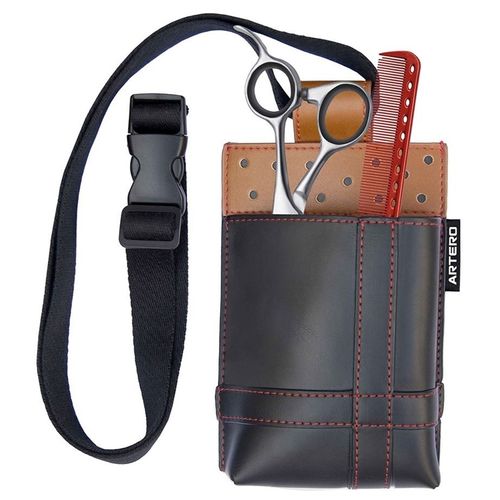 Artero Black Tool Case - elegancka, skórzana kabura, etui na nożyczki