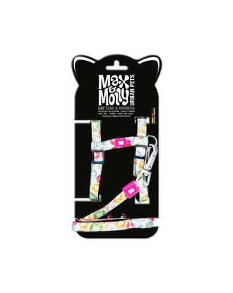 Max&Molly Cat Harness & Leash Donuts - zestaw szelki i smycz dla kota, wzór pączki