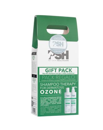 PSH Pet Pack Duo Ozone 2x300ml - zestaw kosmetyków dla psów i kotów z problemami dermatologicznymi, szampon i odżywka