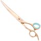 Kenchii Rose Offset Curved Scissors - nożyczki groomerskie w kolorze rose gold, gięte, z mikroszlifem
