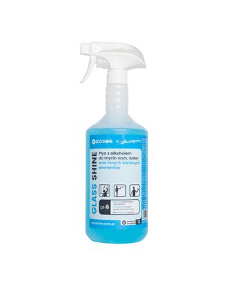 Eco Shine Glass Shine - płyn z alkoholem do mycia szklanych blatów, szyb i luster - 1L