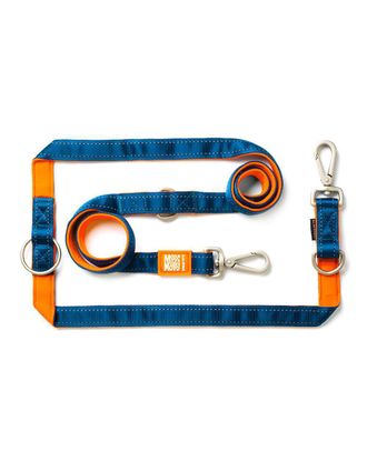 Max&Molly Multi-Leash Matrix Orange - smycz przepinana dla psa z odblaskowymi przeszyciami, 200cm