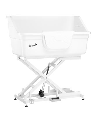 Blovi Fiberglass Dog Bath Tub 155cm - profesjonalna, duża wanna groomerska z włókna szklanego, z podnośnikiem elektrycznym