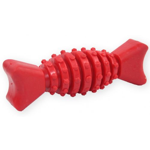 Pet Nova Superdent Bone 12cm - gumowy gryzak dla psa, z wypustkami masującymi dziąsła