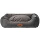 Biglo Bed Velur Love Dark Grey - eleganckie welurowe legowisko dla psa i kota, prostokątne ciemnoszare