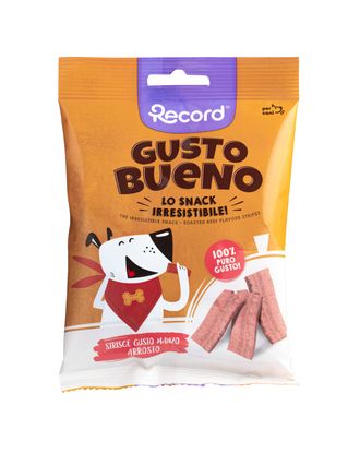 Record Gusto Bueno Roasted Beef Flavor Stripes 50g - smaczki dla psa, paski o smaku pieczonej wołowiny