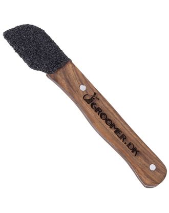 Groomer.dk Diamond Edition Stripping Stone Mini Shorty ECO - trymer nożykowy pokryty szorstką powłoką, mały, drewniana rączka