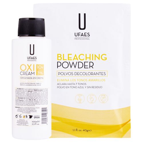 PSH Bleaching Powder & Oxi Cream 40g+100ml - trwały wybielacz i rewelator do trwałego wybielacza - zestaw do wybielania plam i przebarwień na białej sierści