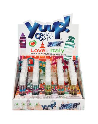 Yuup! Love In Italy 30 x 30ml - zestaw trzydziestu włoskich perfum (bez alkoholu) z ekspozytorem do dalszej odsprzedaży, 5 zapachów