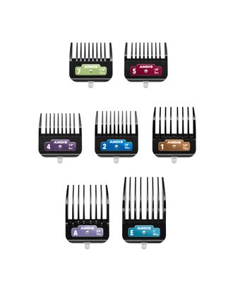 Andis 7-Piece Detachable Blade Attachment Comb Set - nasadki do maszynki do strzyżenia, zestaw 7 sztuk
