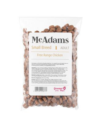 McAdams Small Breed Free Range Chicken 100g - wypiekana karma dla małego psa, kurczak z wolnego wybiegu - próbka