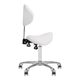 Giovanni 1004 White - krzesło groomerskie regulowane w 3 płaszczyznach, siedzisko rodeo, białe
