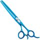 Geib Kiss Silver Blue Chunker 7.5" - degażówki groomerskie jednostronne, niebieskie wykończenie, 21 ząbków