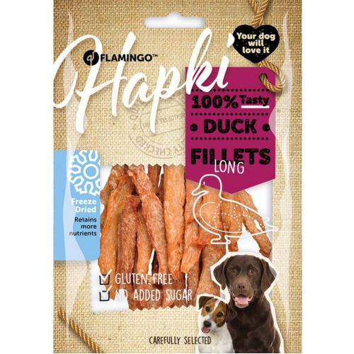 Flamingo Hapki Duck Fillets 70g - liofilizowane przysmaki dla psa, z kaczką