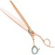 Kenchii Rose Chunkers 8" - degażówki groomerskie w kolorze rose gold, 25 ząbków
