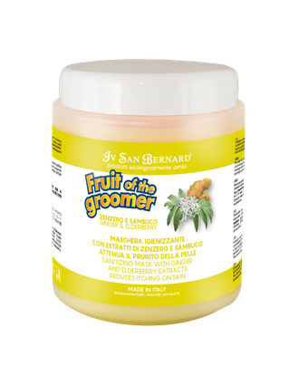 Iv San Bernard Fruit of the Groomer Ginger & Elderberry Mask - oczyszczająca maska z ekstraktem z imbiru i czarnego bzu, dla psa i kota - 1L