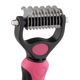 Biglo Small Undercoat Rake Pink - trymer hakowy dwustronny dla psa i kota, różowy, mały