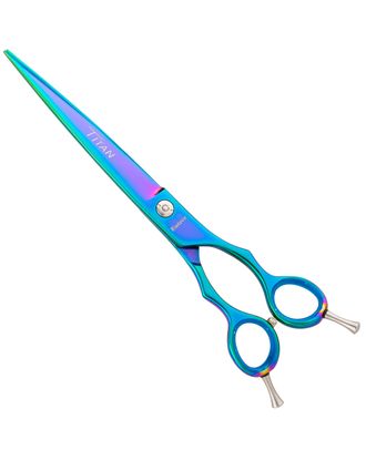 Geib Entree Blue Titan Straight Scissors - wysokiej jakości nożyczki proste z jednostronnym mikroszlifem i tytanową powłoką