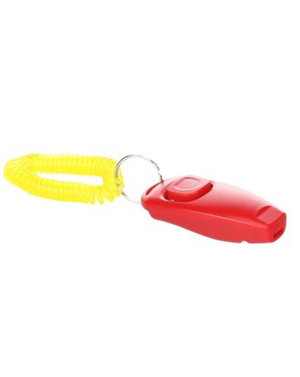 Flamingo Dog Training Clicker 2in1 - kliker dla psa, z gwizdkiem, czerwony