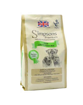 Simpsons Premium Adult Lamb &amp; Brown Rice - karma dla psów,  jagnięcina i brązowy ryż - 12kg