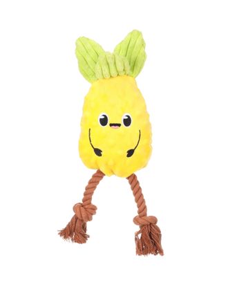 Flamingo Bubto Pineapple with Rope 33cm - pluszak dla psa, ananas ze sznurem, z piszczałką