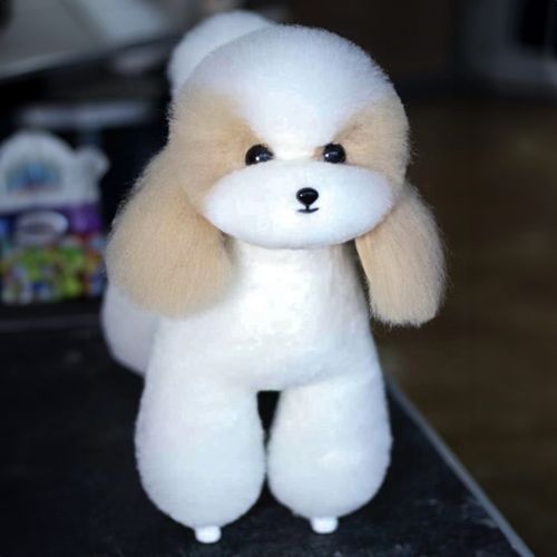 Mr. Jiang Teddy Full Body Hair - wymienna sierść do manekina groomerskiego Teddy, beżowo-biała