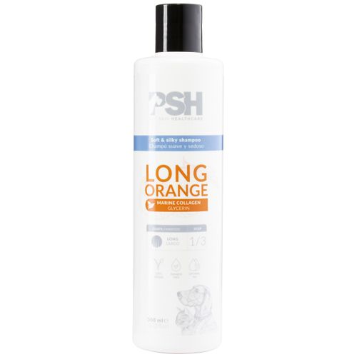 PSH Daily Beauty Long Orange Shampoo 300ml - kolagenowy szampon do długiej sierści psa i kota, zmiękcza i wygładza
