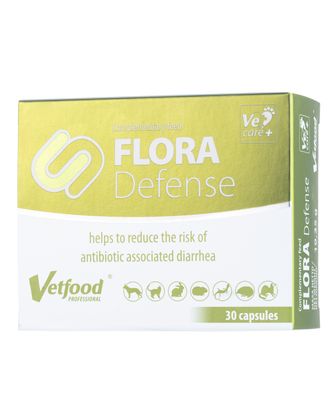 Vetfood Flora Defense - preparat wspomagający podczas antybiotykoterapii, biegunki, dla psa i kota