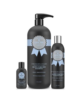 Show Premium Stronger Longer Biotin Enriched Shampoo - profesjonalny szampon dla psa regenerujący i przyspieszający porost włosów, koncentrat 1:8