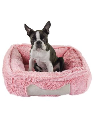 Biglo Fluffy Bone Pink - mięciutkie, puszyste i relaksacyjne legowisko dla psa, pudrowy róż