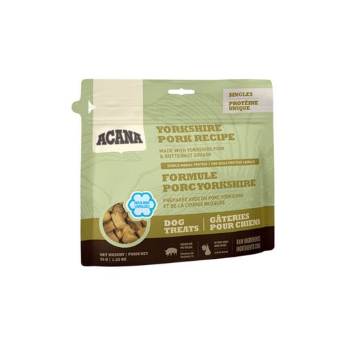 Acana Yorkshire Pork Recipe Treats 35g - bezzbożowe przysmaki dla psa, z wieprzowiną i dynią piżmową