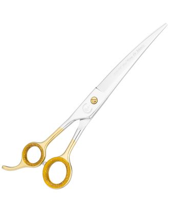 P&W Rony De Munter Left Curved Scissors 8" - profesjonalne nożyczki groomerskie dla osób leworęcznych, gięte