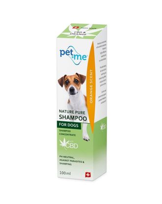 Pet+Me Nature Pure Shampoo Orange Scent 100ml - naturalny szampon dla psa na bazie olejków, zapach pomarańczy, koncentrat 1:5
