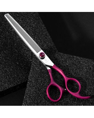 Jargem Fuchsia Thinning - degażówki jednostronne z miękkim, ergonomicznym uchwytem i ozdobną śrubą