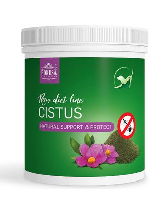 Pokusa RawDietLine Cistus - mączka z liści czystka, ziołowy preparat wspomagający organizm, dla psów i kotów - 100g