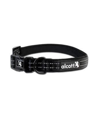 Alcott Adventure Collar Black - odblaskowa obroża dla psa, czarna