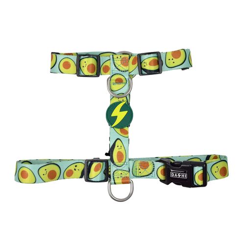 Dashi Avocado Back Harness - regulowane szelki guard dla psa, wzór awokado
