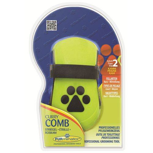 FURminator Curry Comb - gumowe zgrzebło dla sierści krótkiej i średniej